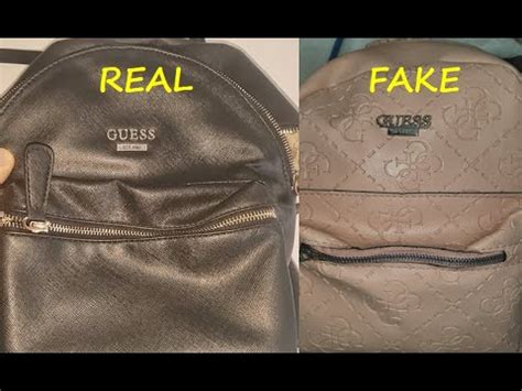 guess real or fake|how to identify a guess handbag.